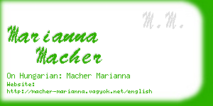 marianna macher business card